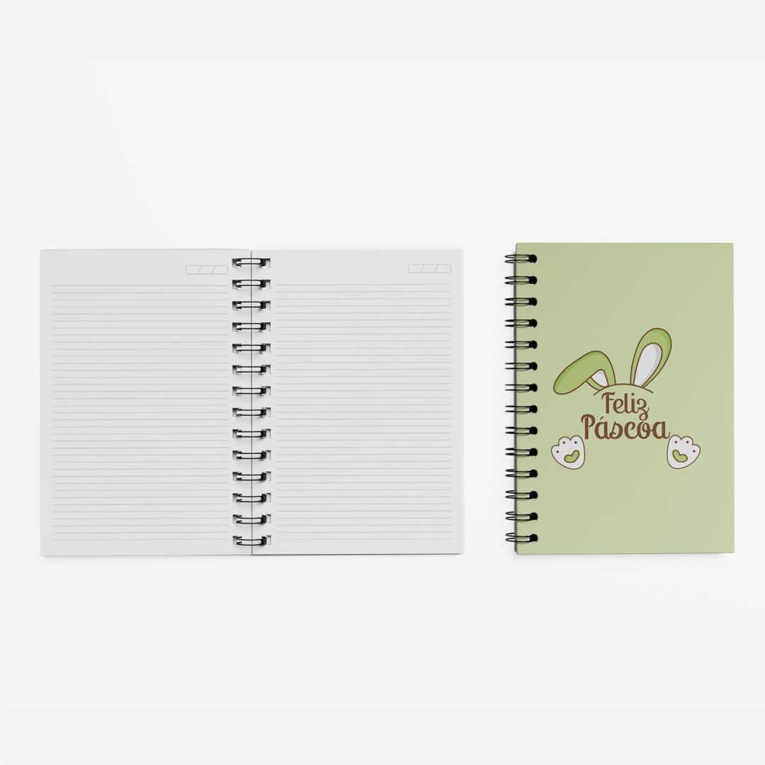 Caderno Grande 19x27 - Páscoa - Feliz Páscoa - Verde