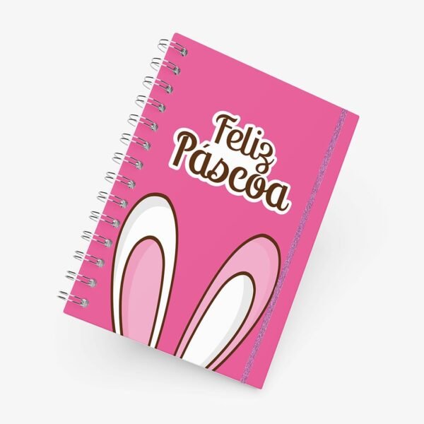 Caderno Grande 19x27 - Páscoa - Orelha do Coelho - Rosa