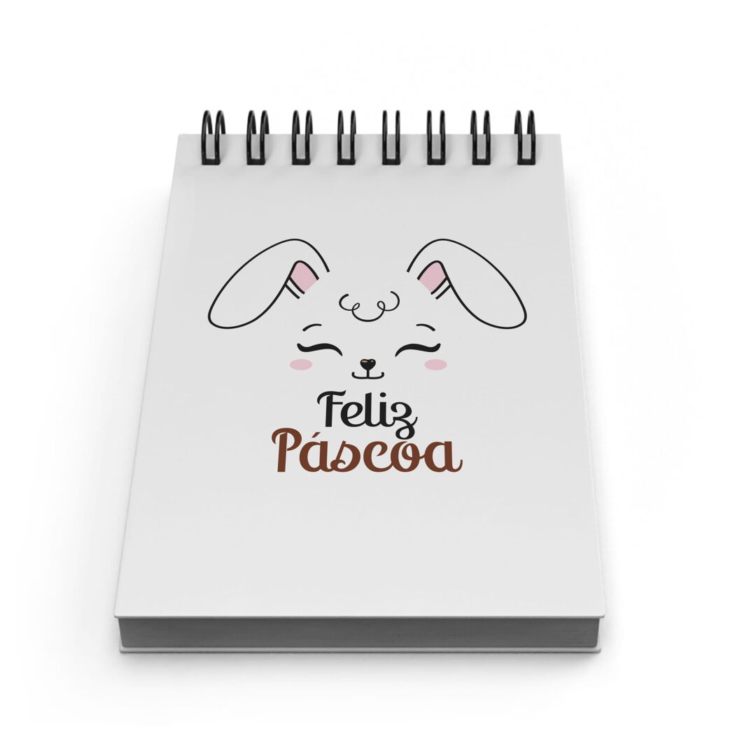 Bloco de Notas 10x15cm - Páscoa - Coelhinho Branco