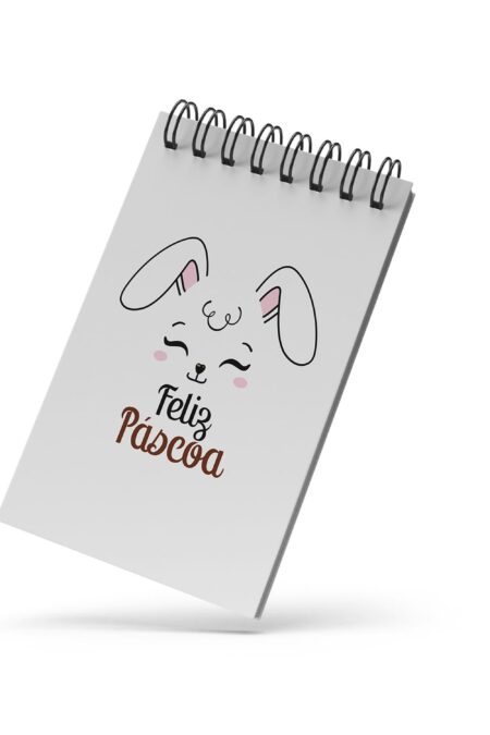 Bloco de Notas 10x15cm - Páscoa - Coelhinho Branco