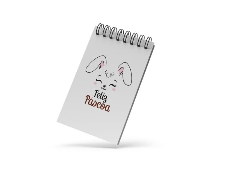 Bloco de Notas 10x15cm – Páscoa – Coelhinho Branco