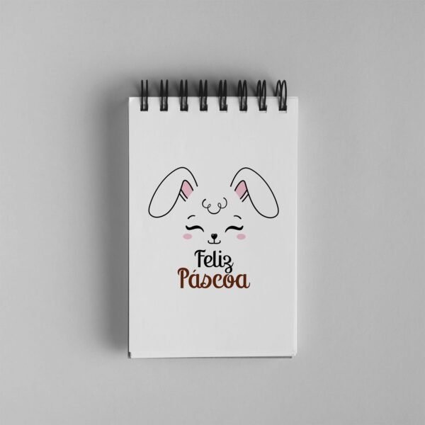 Bloco de Notas 10x15cm - Páscoa - Coelhinho Branco - Imagem 2