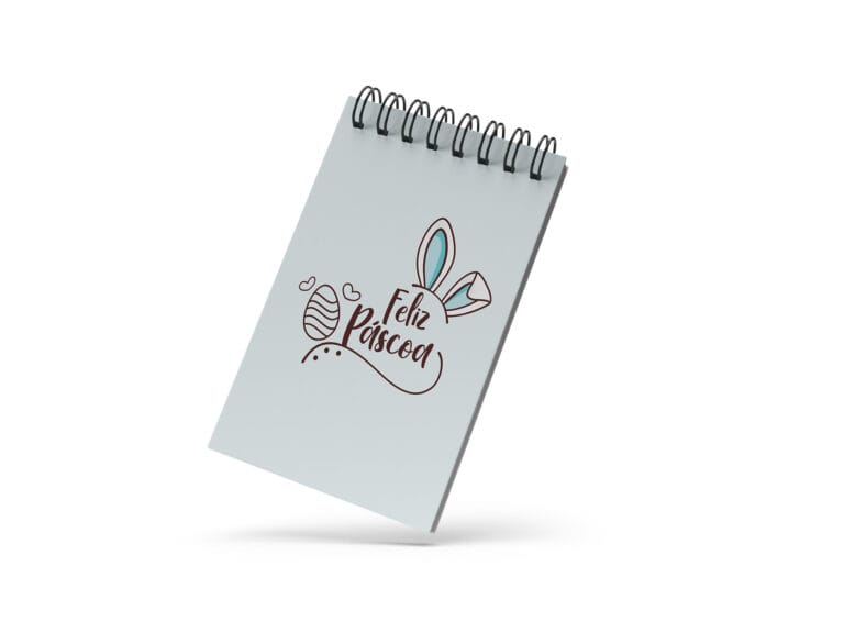 Bloco de Notas 10x15cm – Páscoa – Feliz Páscoa – Azul