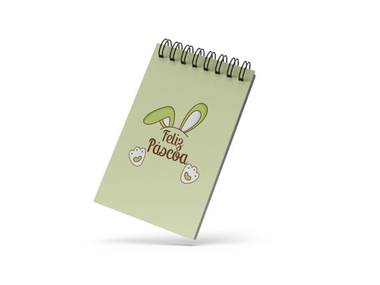 Bloco de Notas 10x15cm – Páscoa – Feliz Páscoa – Verde
