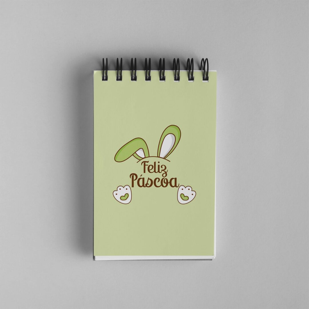 Bloco de Notas 10x15cm - Páscoa - Feliz Páscoa - Verde