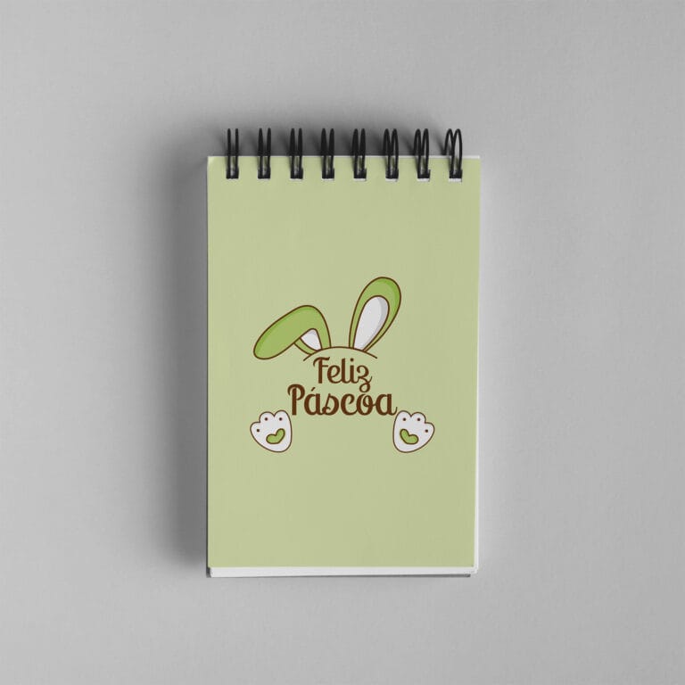 Bloco de Notas 10x15cm – Páscoa – Feliz Páscoa – Verde