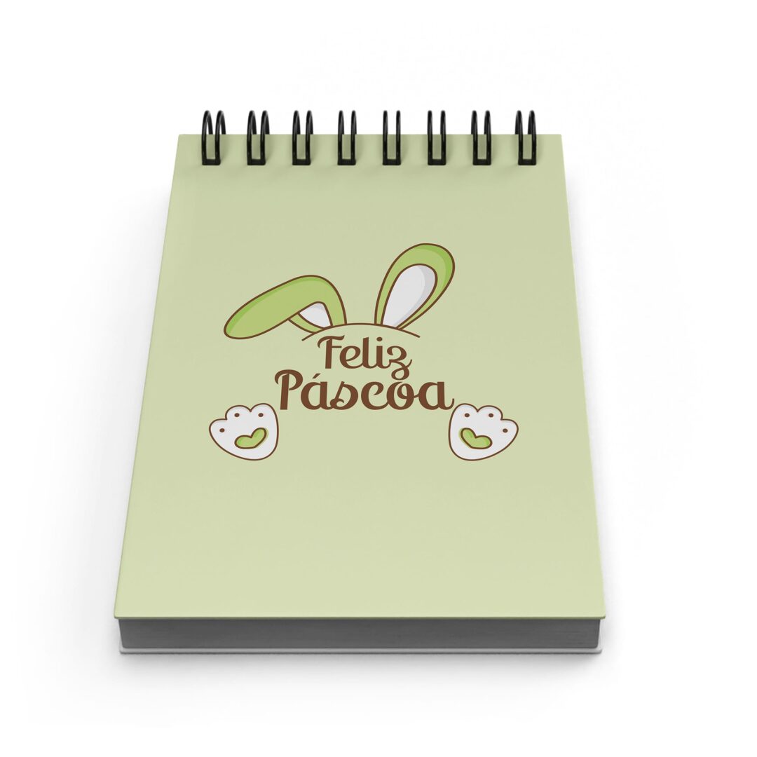 Bloco de Notas 10x15cm - Páscoa - Feliz Páscoa - Verde