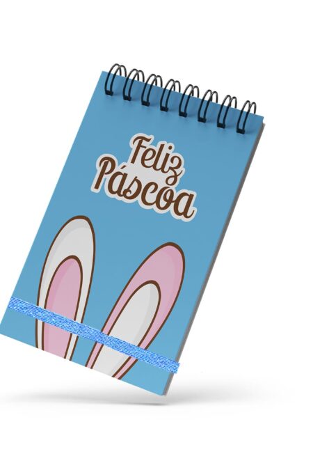 Bloco de Notas 10x15cm - Páscoa - Orelha do Coelho - Azul