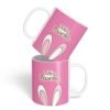 Caneca Cerâmica - Páscoa - Orelha do Coelho - Rosa