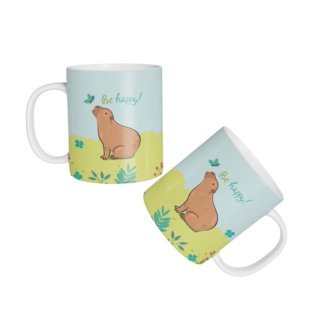 Caneca Cerâmica - Capivara - Be Happy