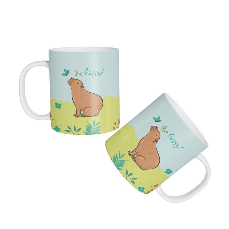 Caneca Cerâmica – Capivara – Be Happy