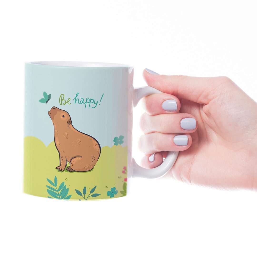 Caneca Cerâmica - Capivara - Be Happy