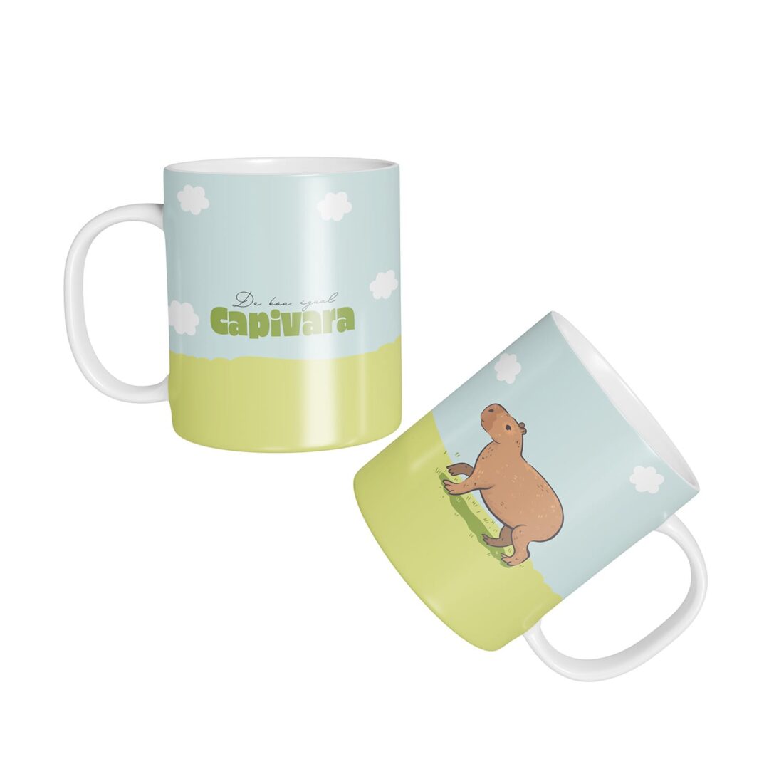 Caneca Cerâmica - Capivara - De Boa Igual Capivara