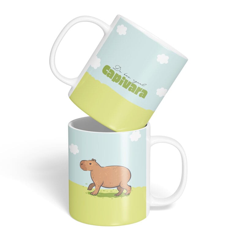 Caneca Cerâmica – Capivara – De Boa Igual Capivara