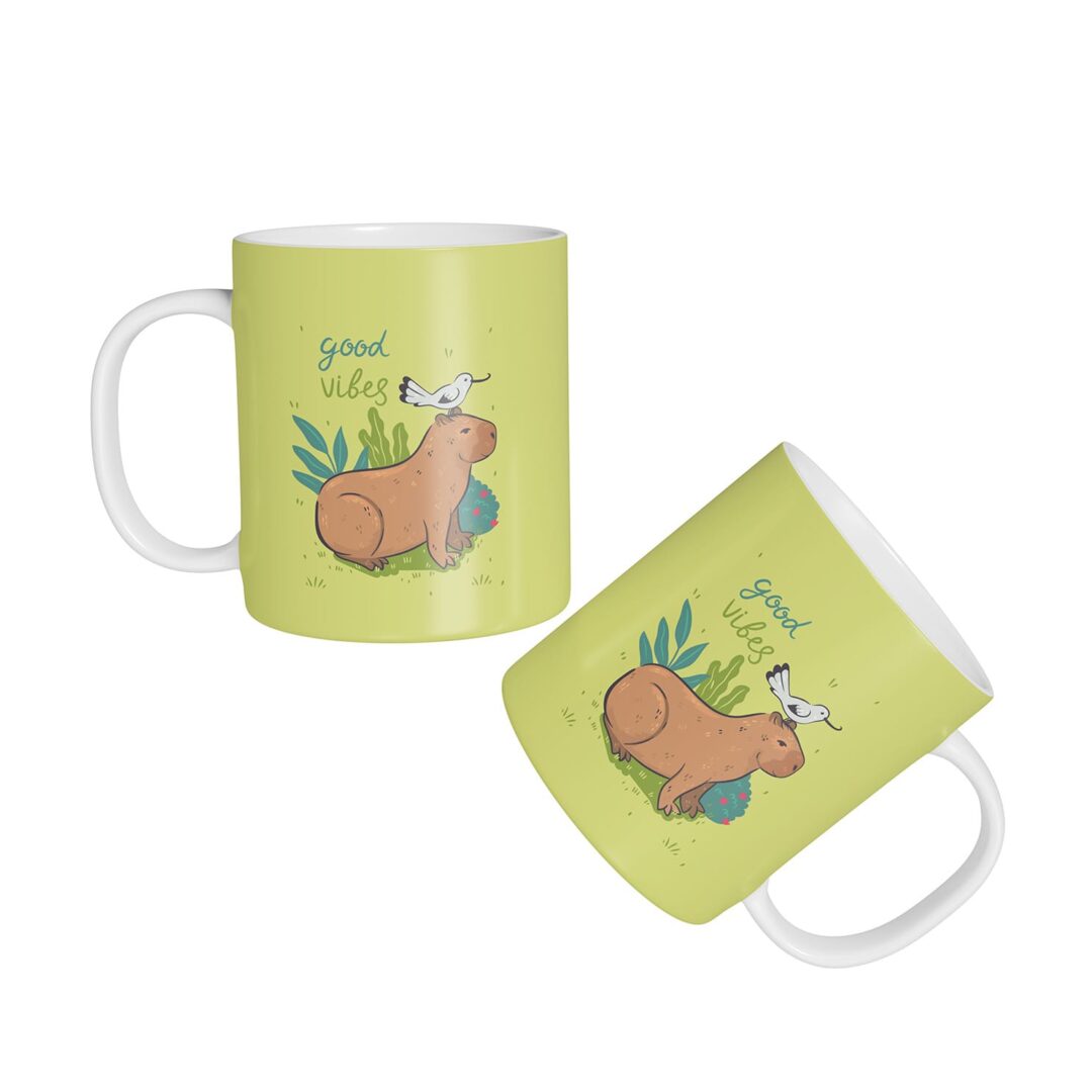Caneca Cerâmica - Capivara - Good Vibes