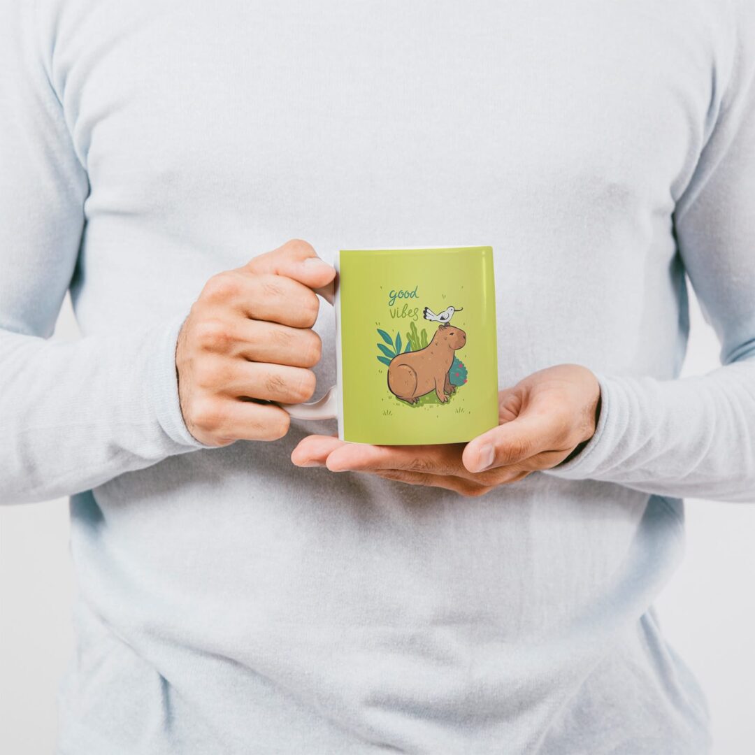 Caneca Cerâmica - Capivara - Good Vibes