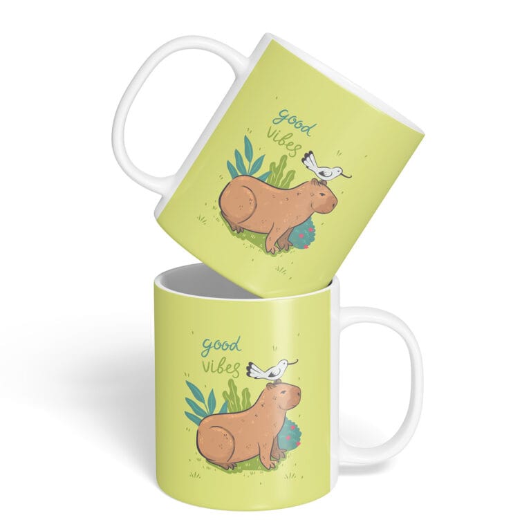 Caneca Cerâmica – Capivara – Good Vibes