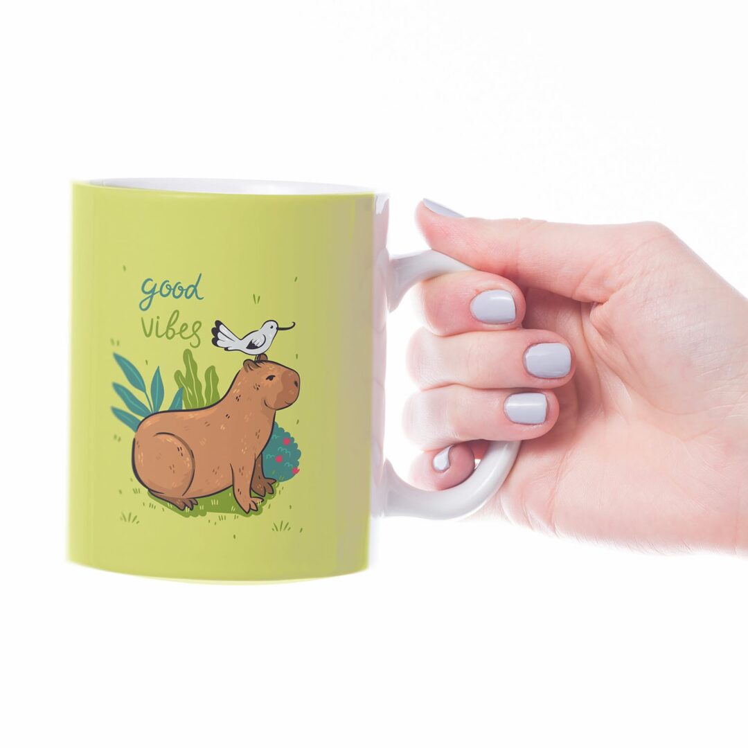 Caneca Cerâmica - Capivara - Good Vibes