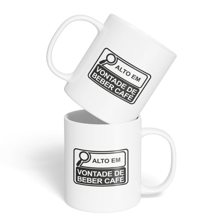 Caneca Cerâmica – Alto em Vontade de Beber Café