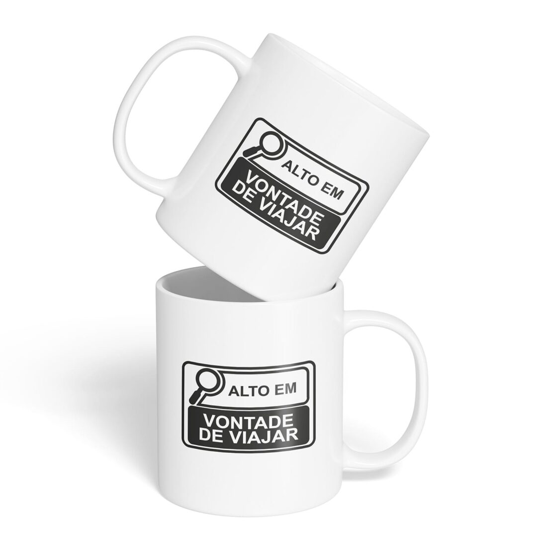 Caneca Cerâmica - Alto em Vontade de Viajar