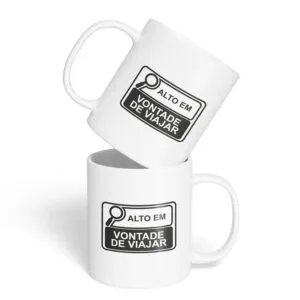 Caneca Cerâmica - Alto em Vontade de Viajar