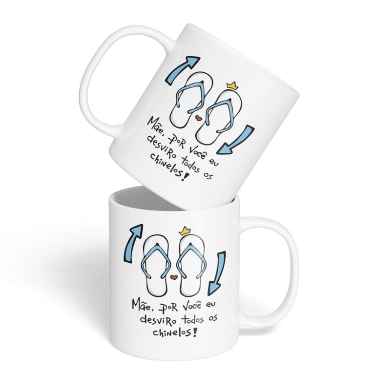 Caneca Cerâmica – Dia das Mães – Desvirar Chinelos