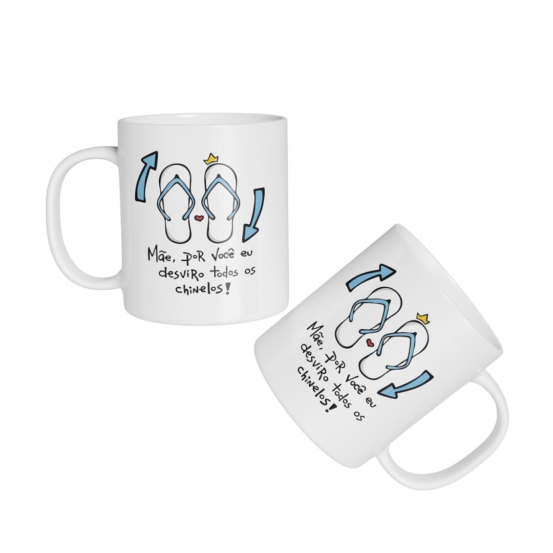 Caneca Cerâmica - Dia das Mães - Desvirar Chinelos