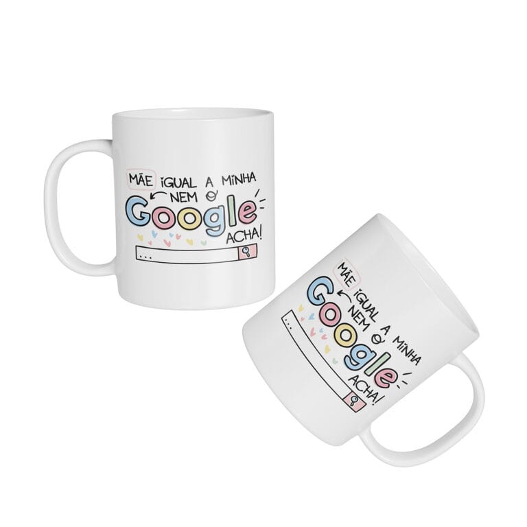 Caneca Cerâmica – Dia das Mães – Igual Não Acha