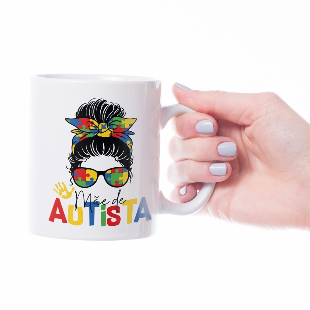 Caneca Cerâmica - Dia das Mães - Mãe de Autista