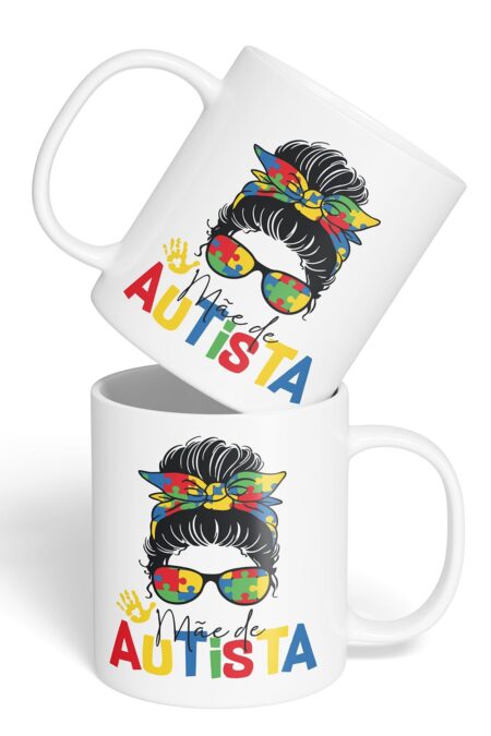 Caneca Cerâmica - Dia das Mães - Mãe de Autista