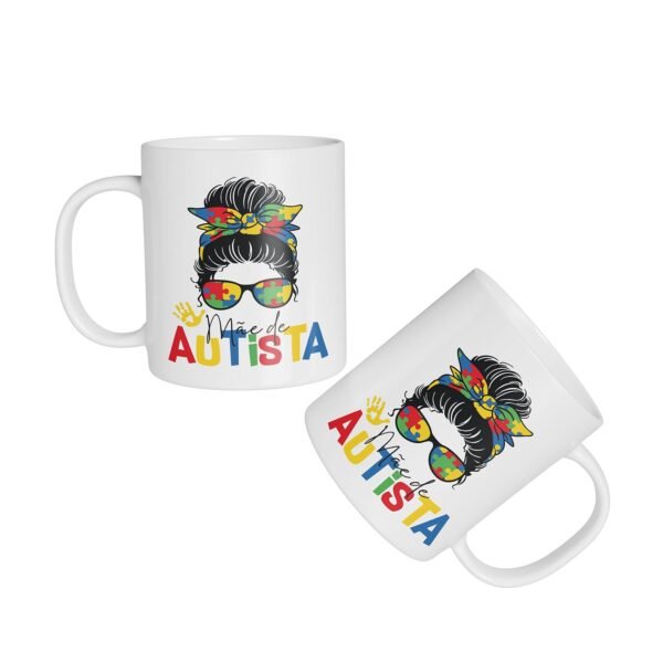 Caneca Cerâmica - Dia das Mães - Mãe de Autista - Imagem 2