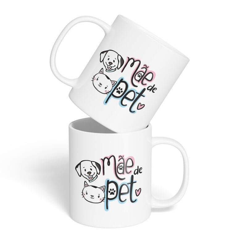 Caneca Cerâmica – Dia das Mães – Mãe de Pet