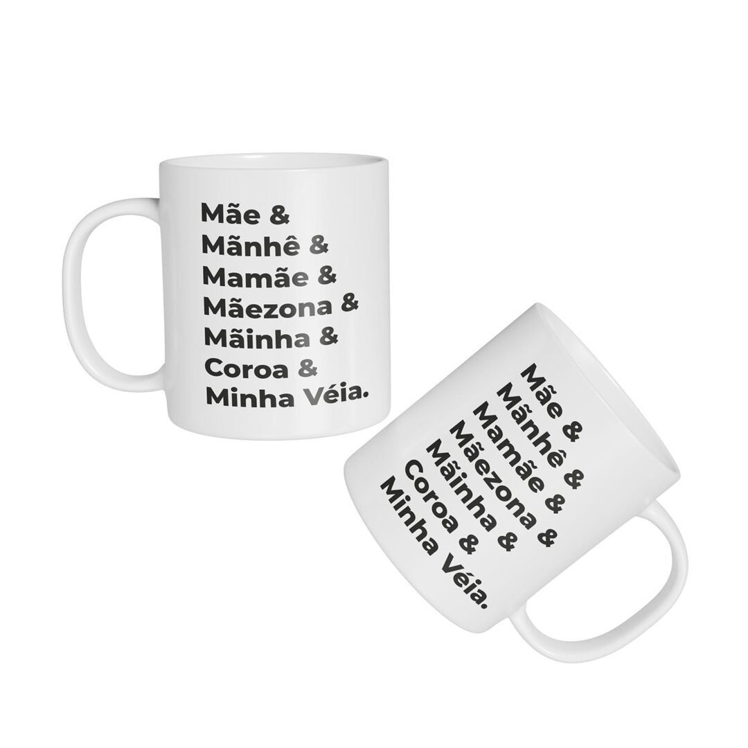 Caneca Cerâmica - Dia das Mães - Nomes para Mães