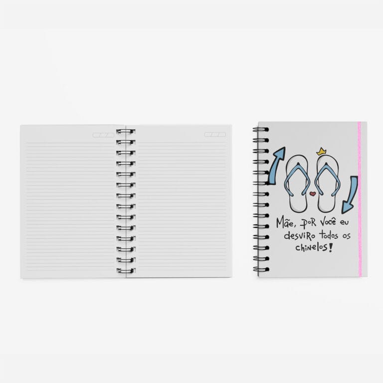 Caderno Grande 19x27cm – Dia das Mães – Desvirar Chinelos