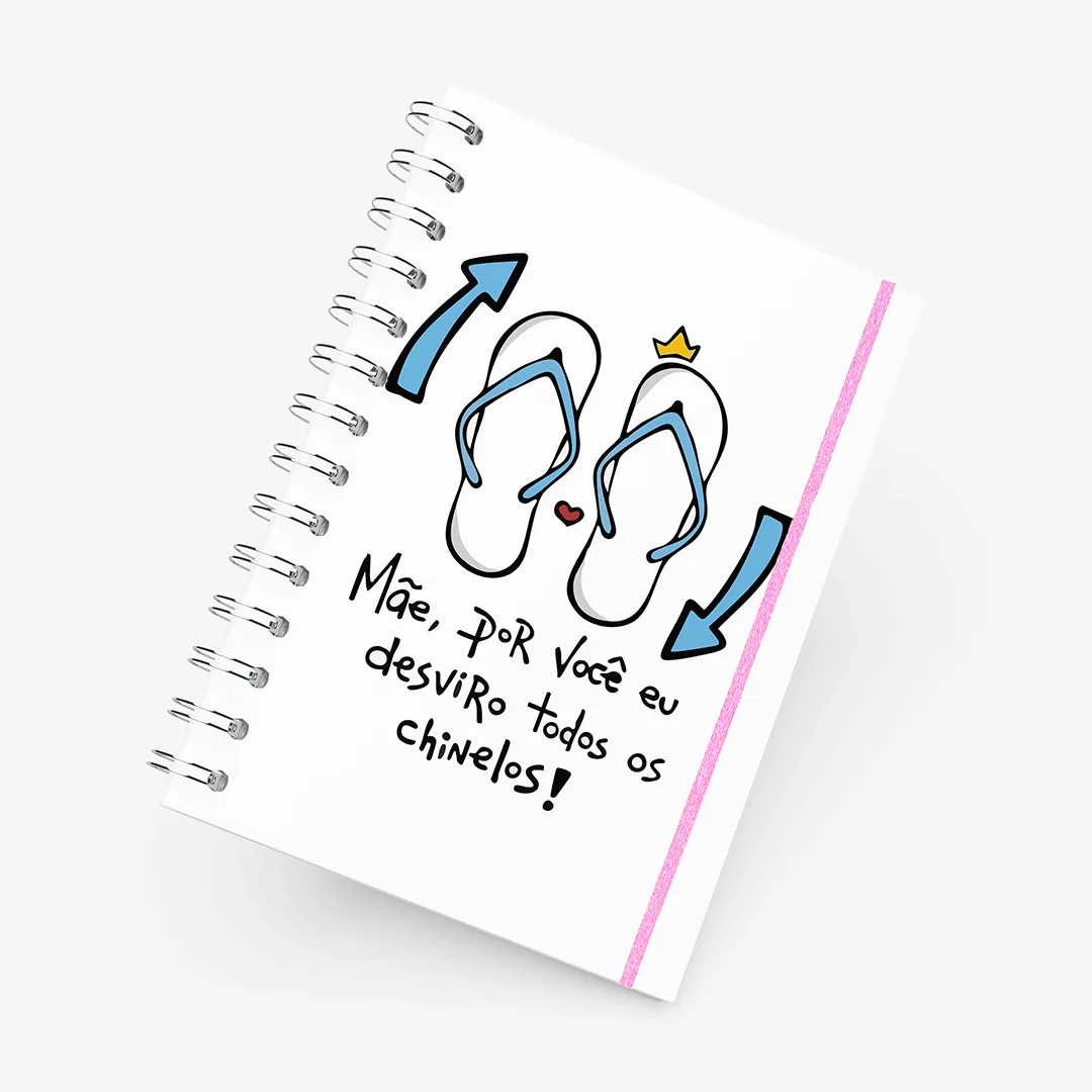 Caderno Grande 19x27cm - Dia das Mães - Desvirar Chinelos