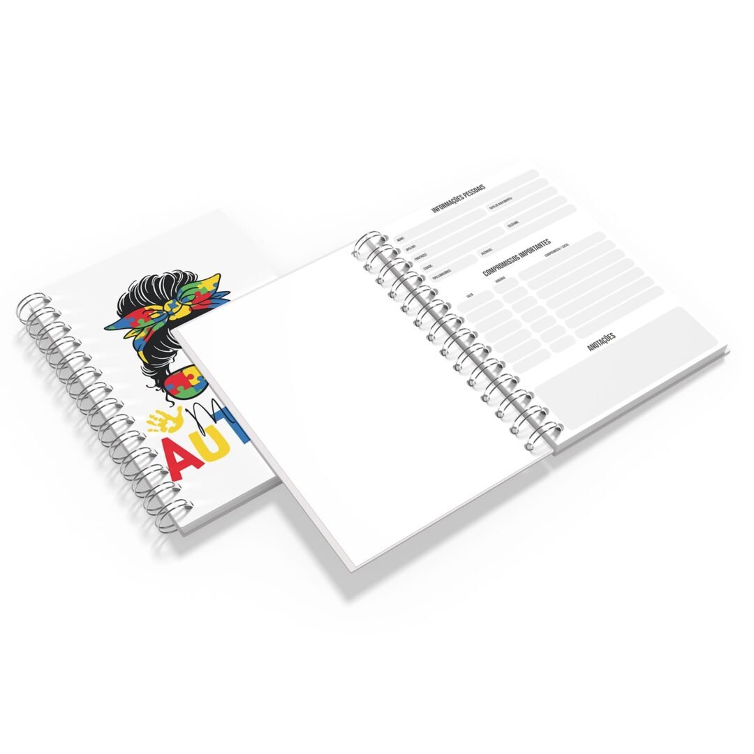 Caderno Grande 19x27cm - Dia das Mães - Mãe de Autista