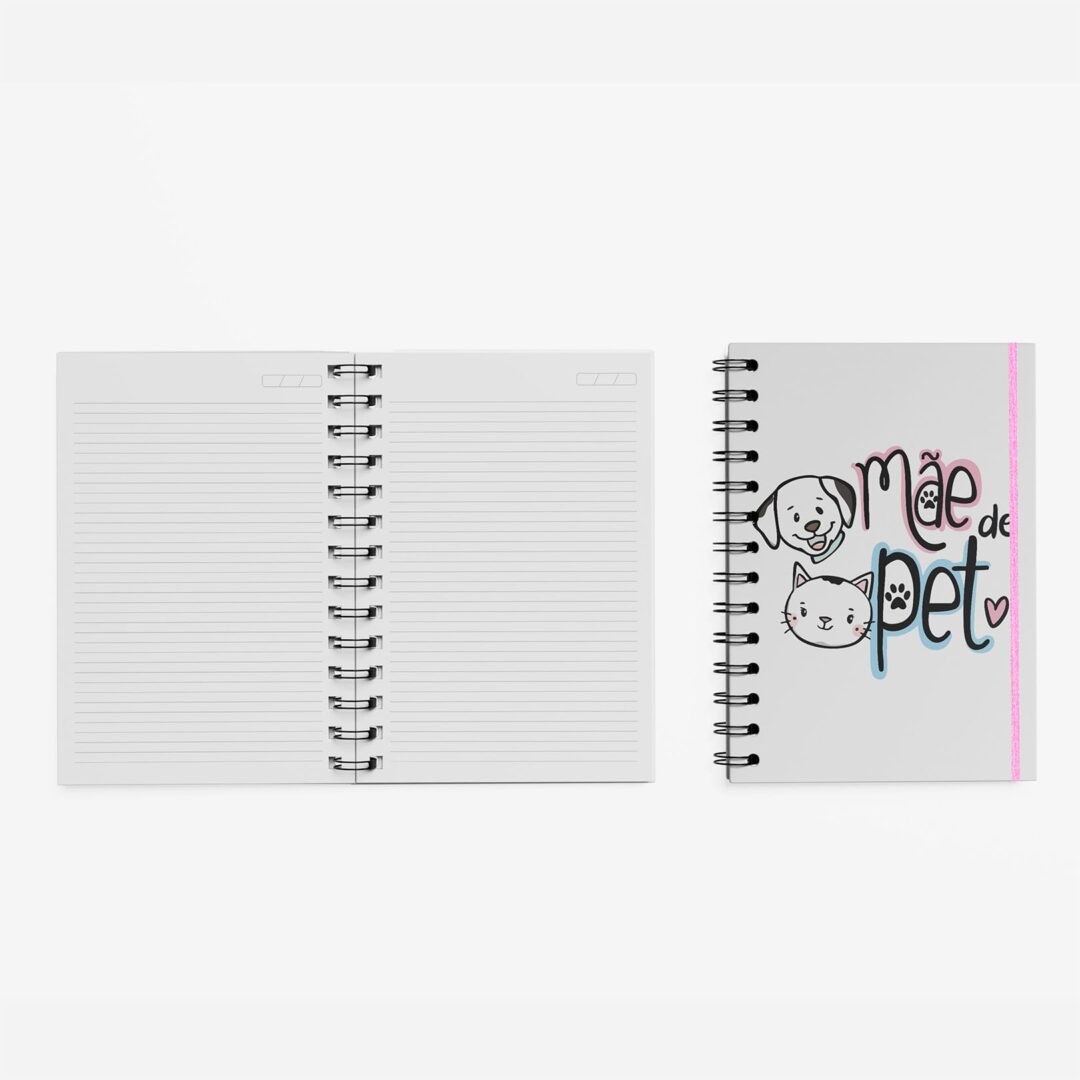 Caderno Grande 19x27cm - Dia das Mães - Mãe de Pet