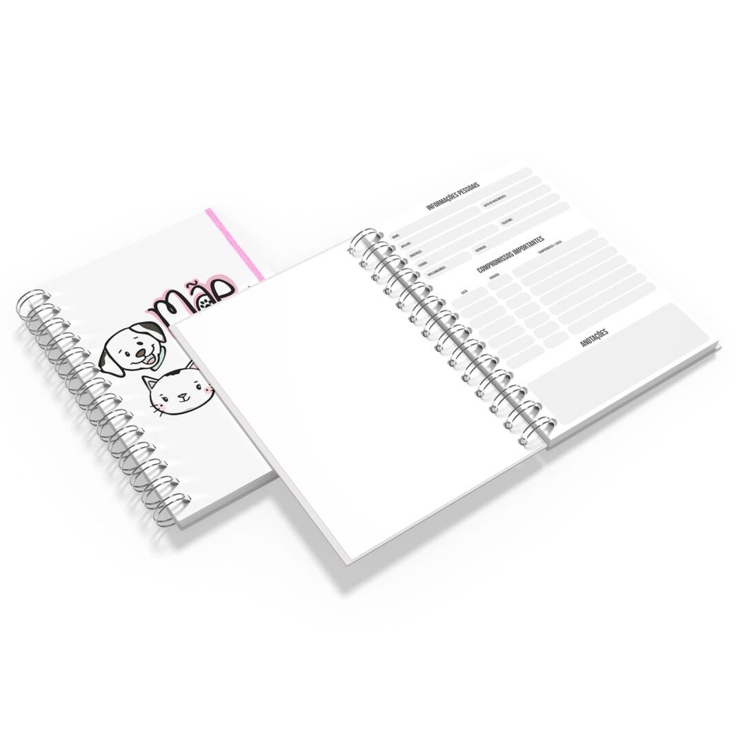 Caderno Grande 19x27cm - Dia das Mães - Mãe de Pet