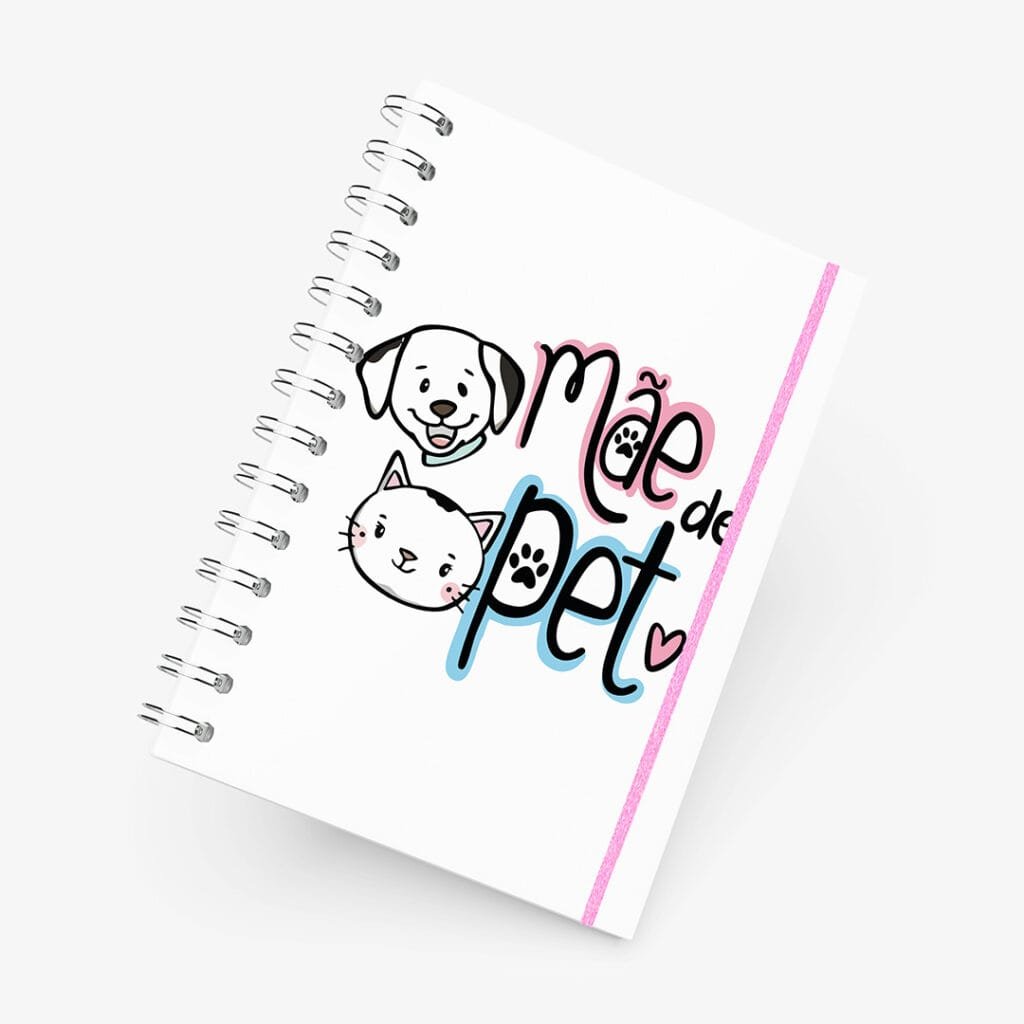 Caderno Grande 19x27cm - Dia das Mães - Mãe de Pet