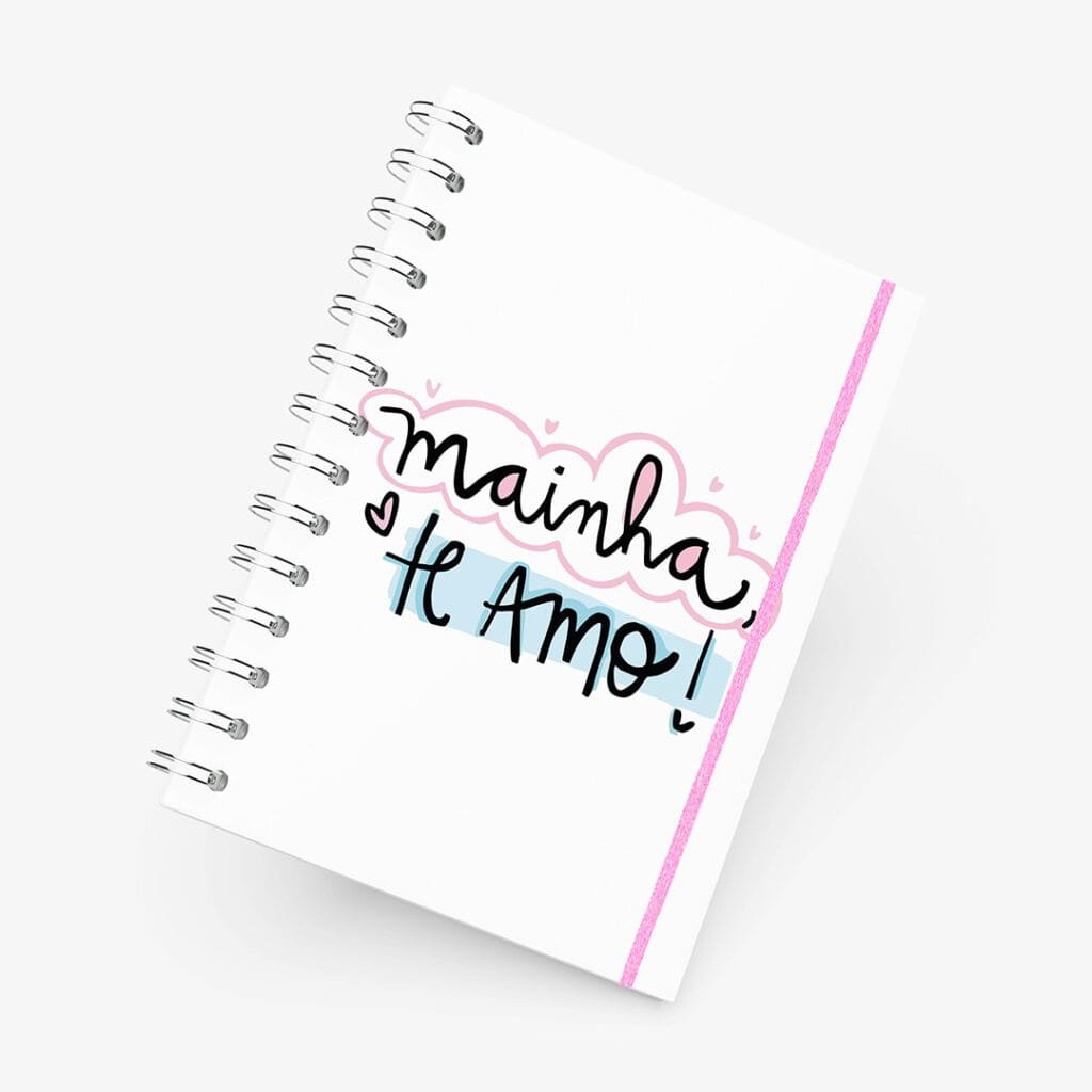 Caderno Grande 19x27cm - Dia das Mães - Mainha, Te Amo