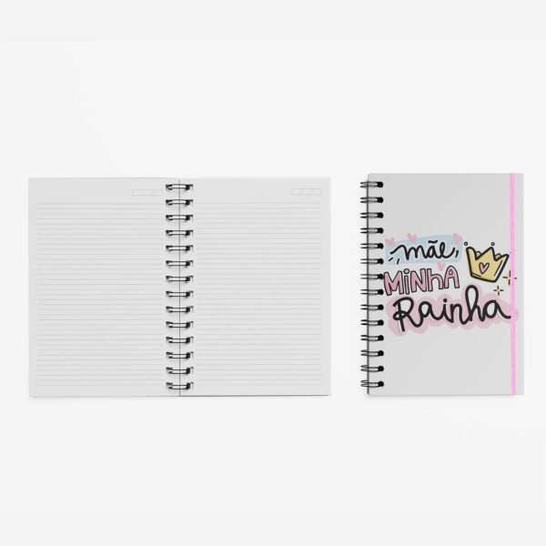 Caderno Grande 19x27cm - Dia das Mães - Minha Rainha - Imagem 2