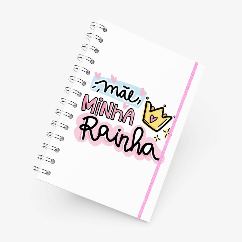 Caderno Grande 19x27cm - Dia das Mães - Minha Rainha