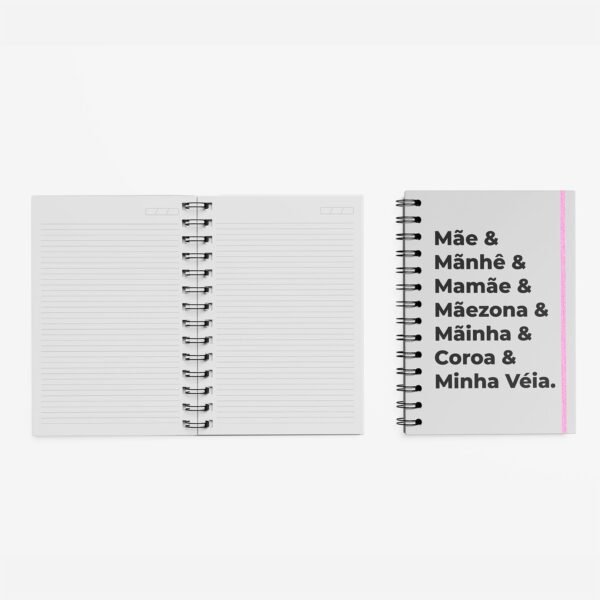 Caderno Grande 19x27cm - Dia das Mães - Nomes para Mães - Imagem 3