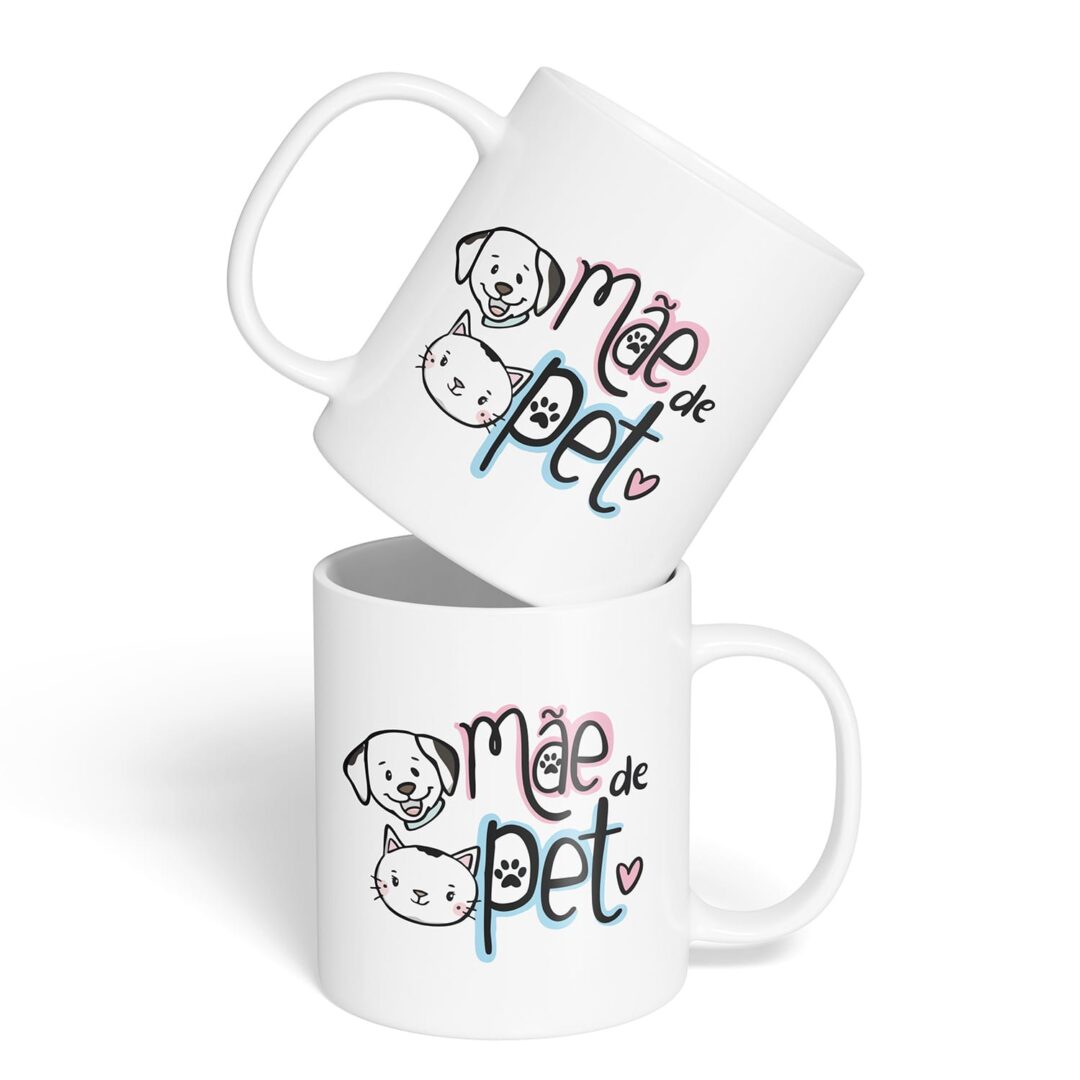 Kit Caderno, Bloco e Caneca - Dia das Mães - Mãe de Pet