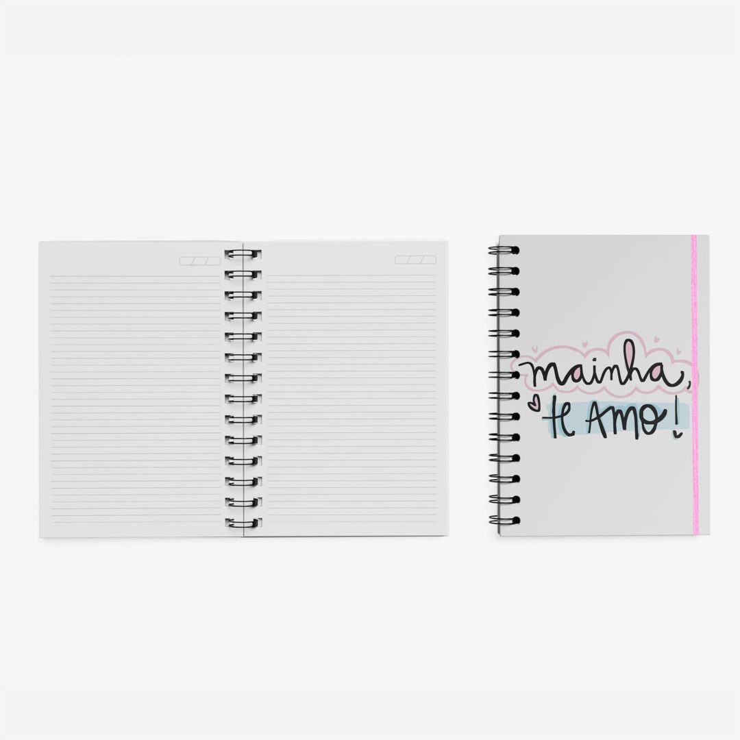 Kit Caderno, Bloco e Caneca - Dia das Mães - Mainha, Te Amo