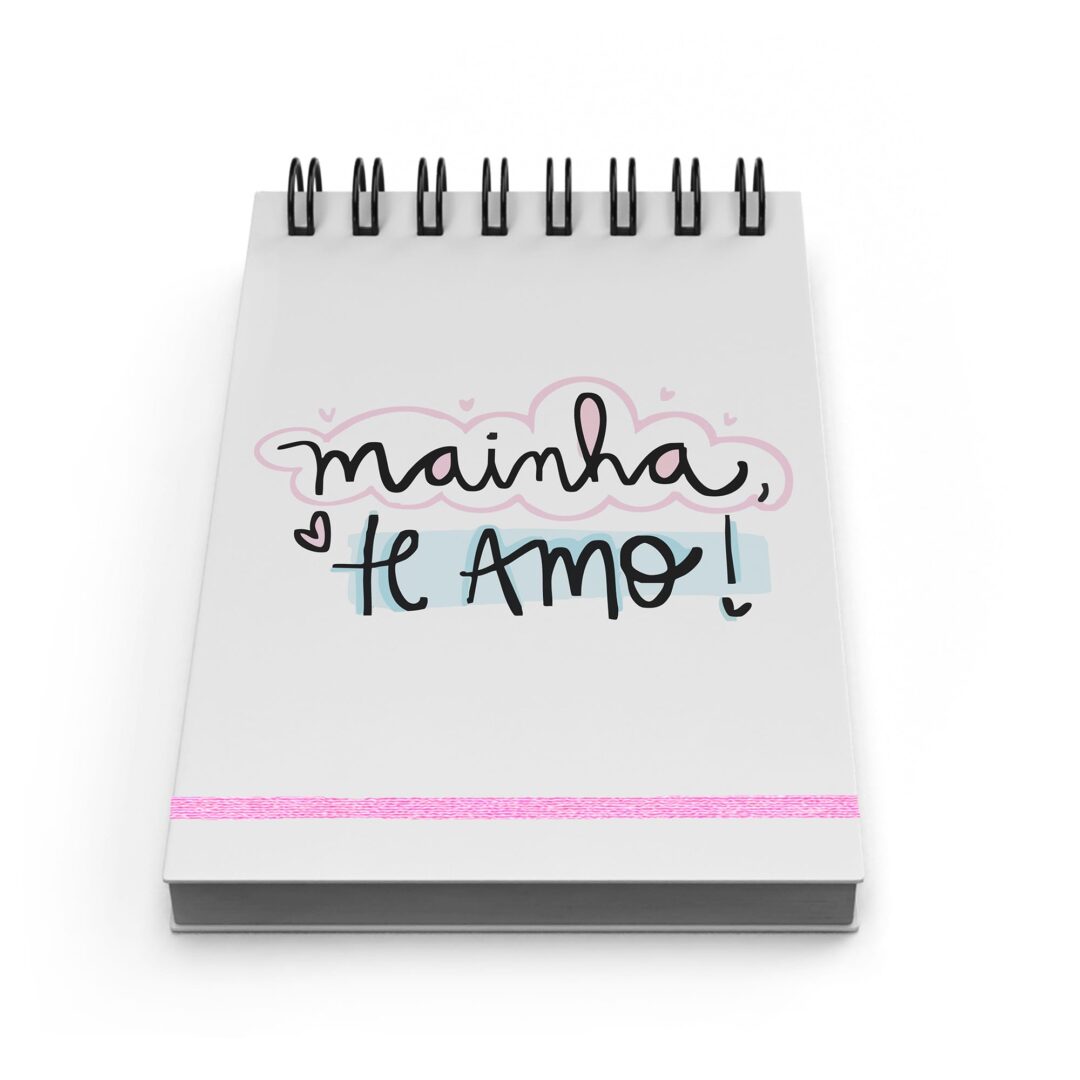 Kit Caderno, Bloco e Caneca - Dia das Mães - Mainha, Te Amo