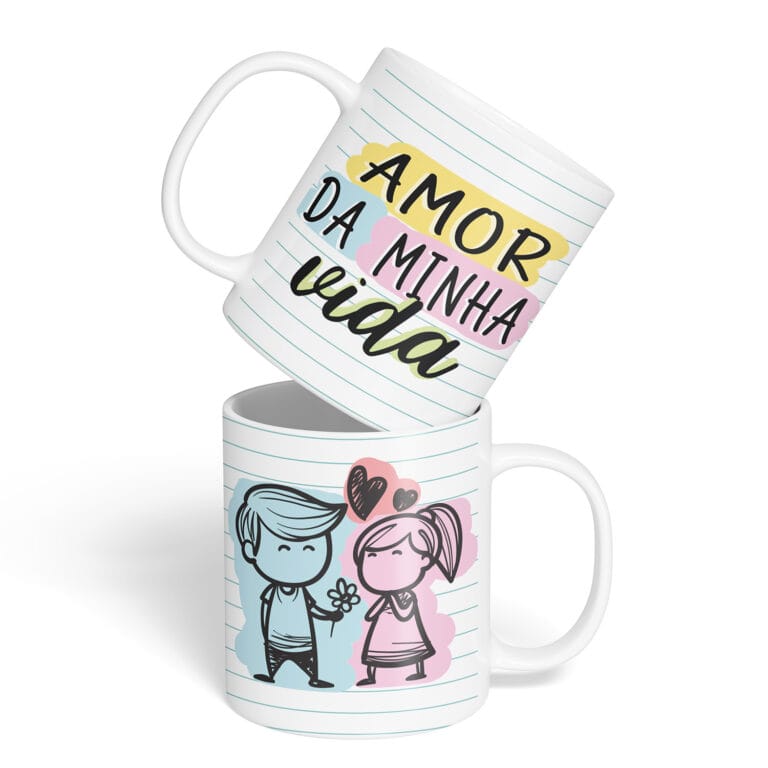 Caneca Cerâmica – Namorados – Amor da Minha Vida