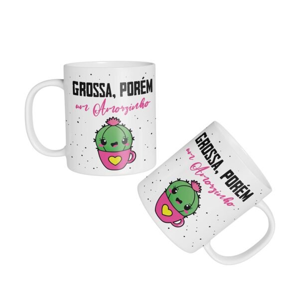 Caneca Cerâmica - Namorados - Grossa Porém Um Amorzinho - Imagem 2