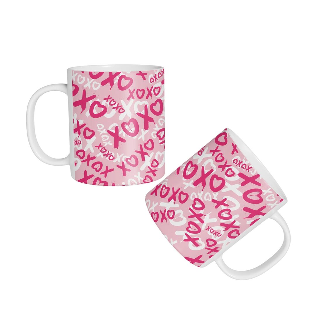 Caneca Cerâmica - Namorados - XOXO - 2 Unidades