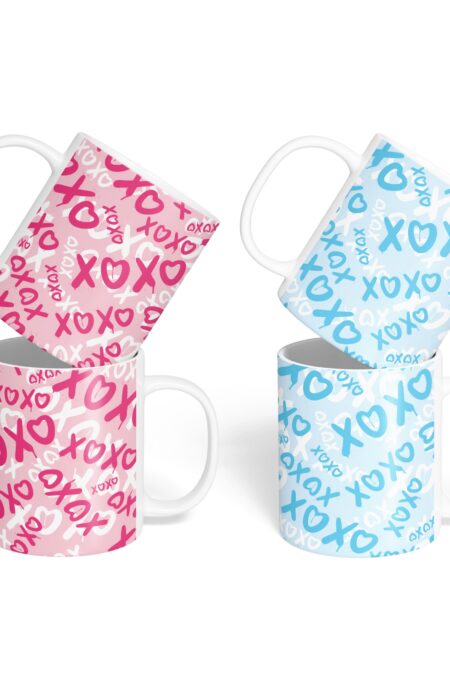 Caneca Cerâmica - Namorados - XOXO - 2 Unidades